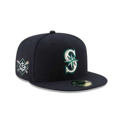 Seattle Mariners Gorra | New Era MLB Jackie Robinson Day 59fifty Fitted Cap Mexico - Azules